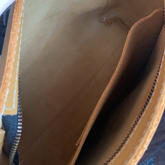 Portland Leather Goods Triangle Shoulder Bag | Sunflower - Picture 11 of 12